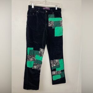 Gloria V. Jeans Missy Senora Corduroy Stretch patchwork Distressed Size 8